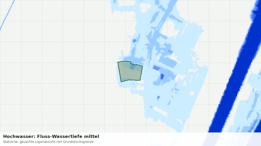 Statische Kartenansicht: Hochwasser: Fluss-Wassertiefe mittel