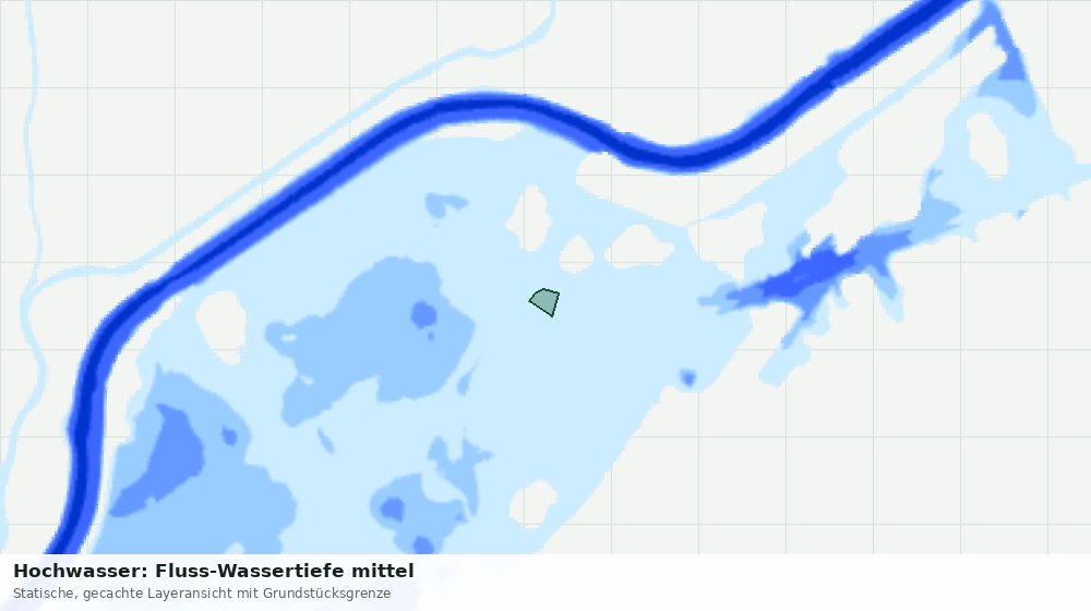 Statische Kartenansicht: Hochwasser: Fluss-Wassertiefe mittel
