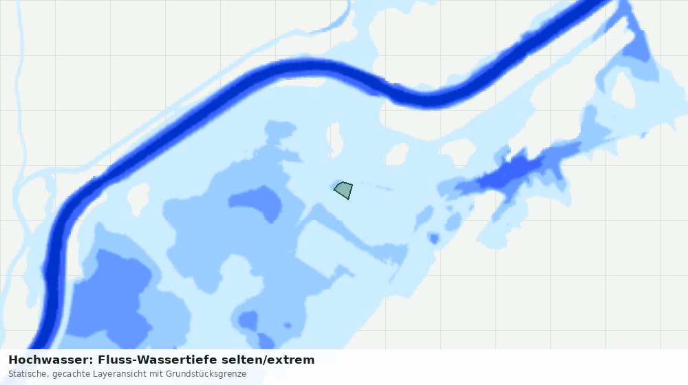 Statische Kartenansicht: Hochwasser: Fluss-Wassertiefe selten/extrem