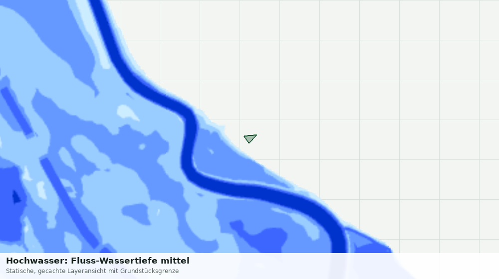 Statische Kartenansicht: Hochwasser: Fluss-Wassertiefe mittel