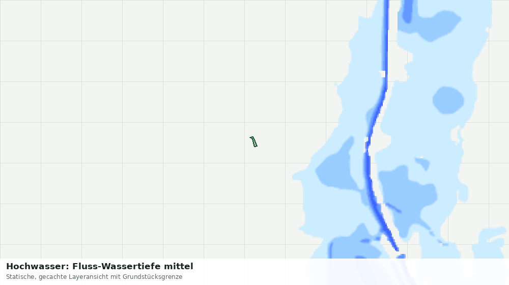 Statische Kartenansicht: Hochwasser: Fluss-Wassertiefe mittel