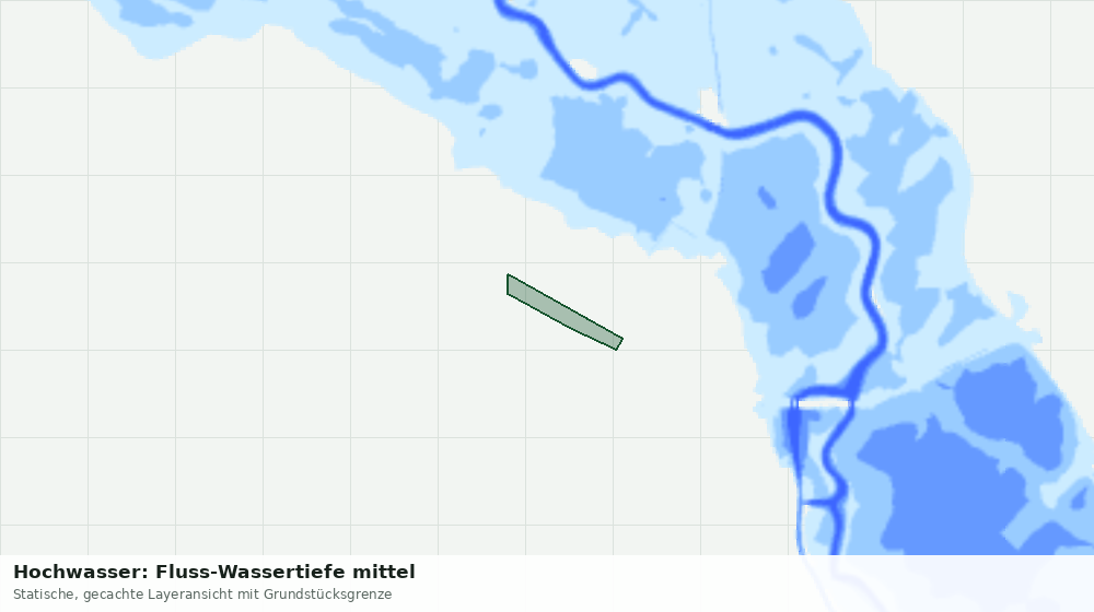 Statische Kartenansicht: Hochwasser: Fluss-Wassertiefe mittel