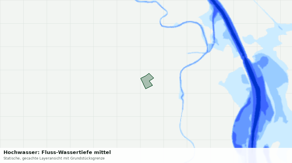 Statische Kartenansicht: Hochwasser: Fluss-Wassertiefe mittel