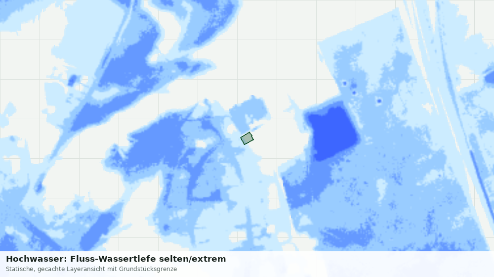 Statische Kartenansicht: Hochwasser: Fluss-Wassertiefe selten/extrem