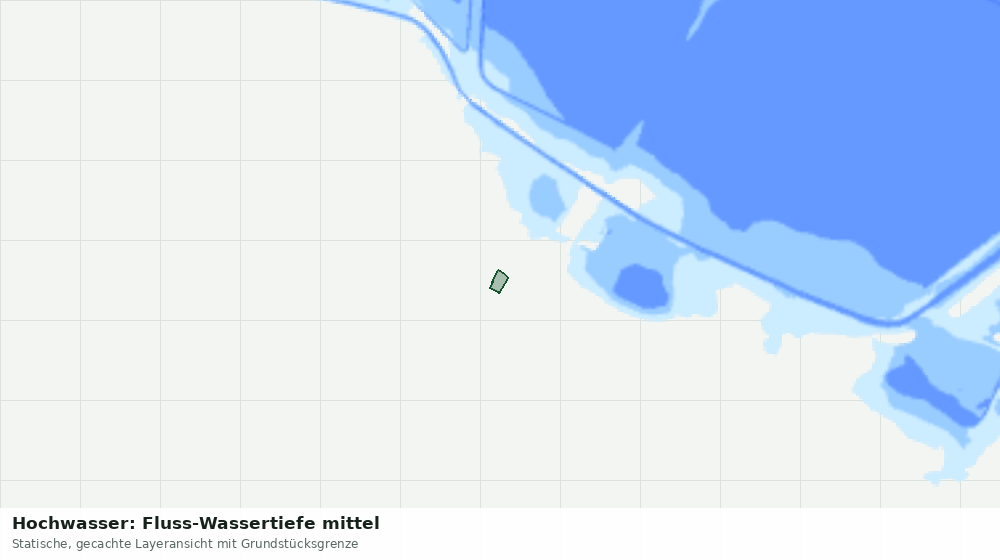 Statische Kartenansicht: Hochwasser: Fluss-Wassertiefe mittel