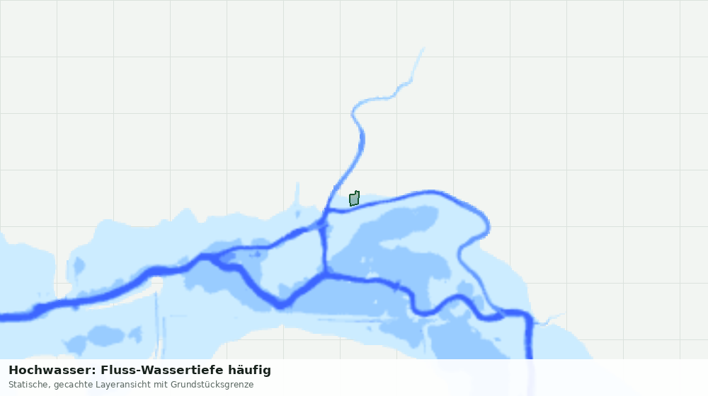 Statische Kartenansicht: Hochwasser: Fluss-Wassertiefe häufig