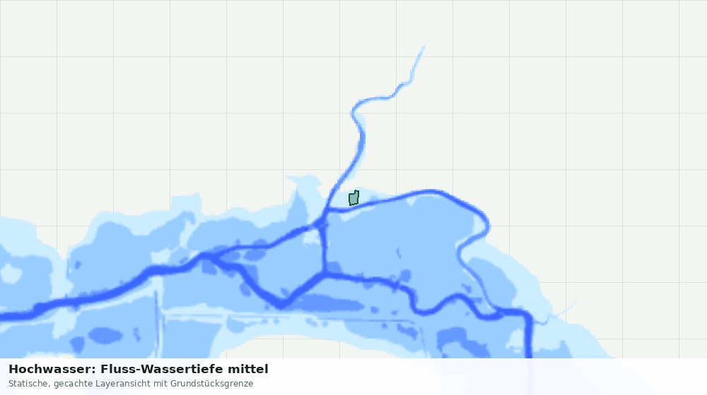 Statische Kartenansicht: Hochwasser: Fluss-Wassertiefe mittel