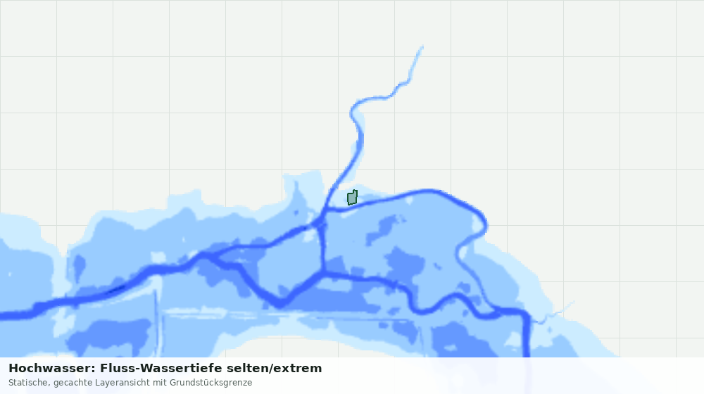Statische Kartenansicht: Hochwasser: Fluss-Wassertiefe selten/extrem