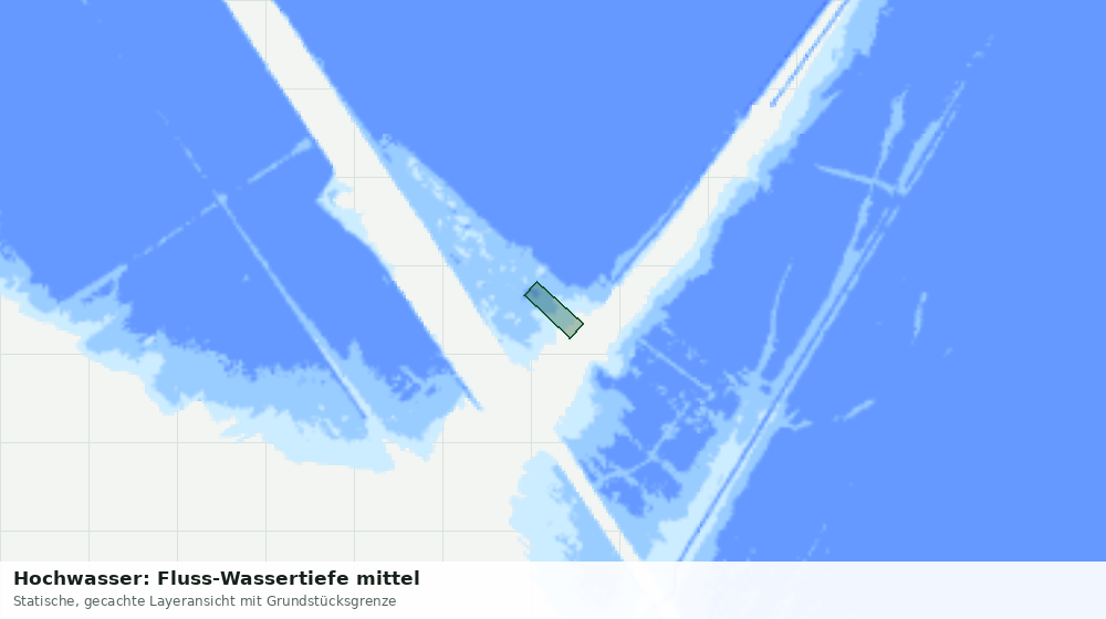 Statische Kartenansicht: Hochwasser: Fluss-Wassertiefe mittel