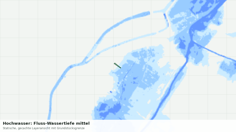Statische Kartenansicht: Hochwasser: Fluss-Wassertiefe mittel