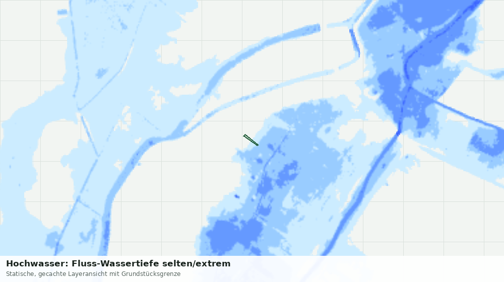 Statische Kartenansicht: Hochwasser: Fluss-Wassertiefe selten/extrem
