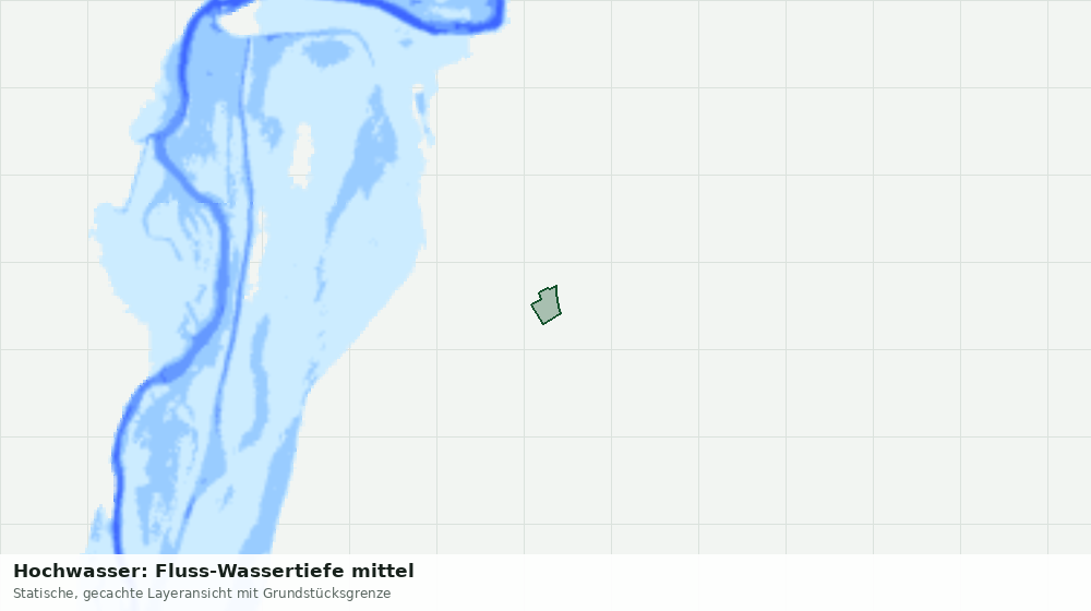 Statische Kartenansicht: Hochwasser: Fluss-Wassertiefe mittel