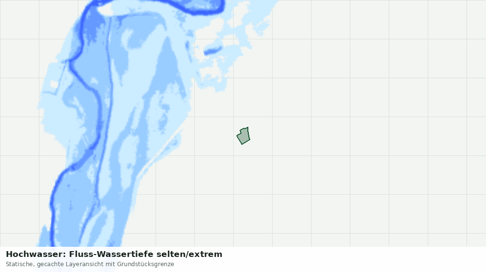 Statische Kartenansicht: Hochwasser: Fluss-Wassertiefe selten/extrem