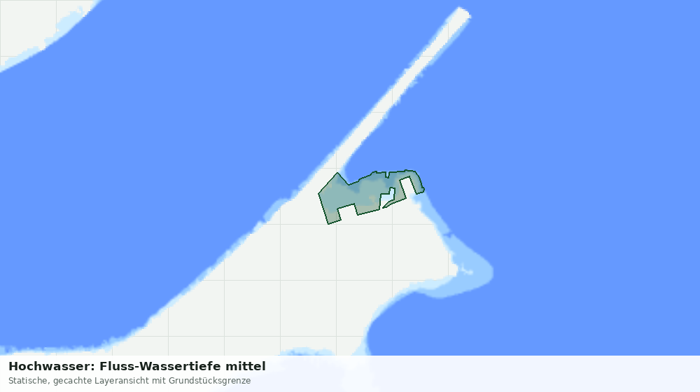 Statische Kartenansicht: Hochwasser: Fluss-Wassertiefe mittel