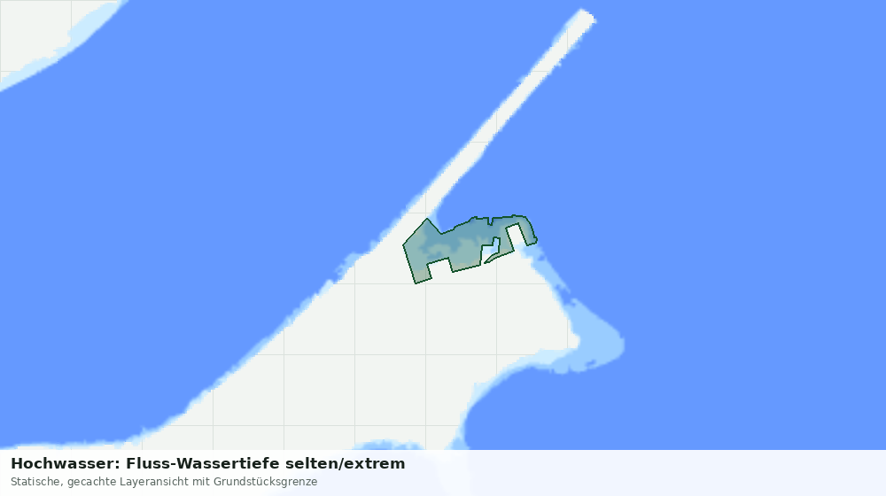 Statische Kartenansicht: Hochwasser: Fluss-Wassertiefe selten/extrem