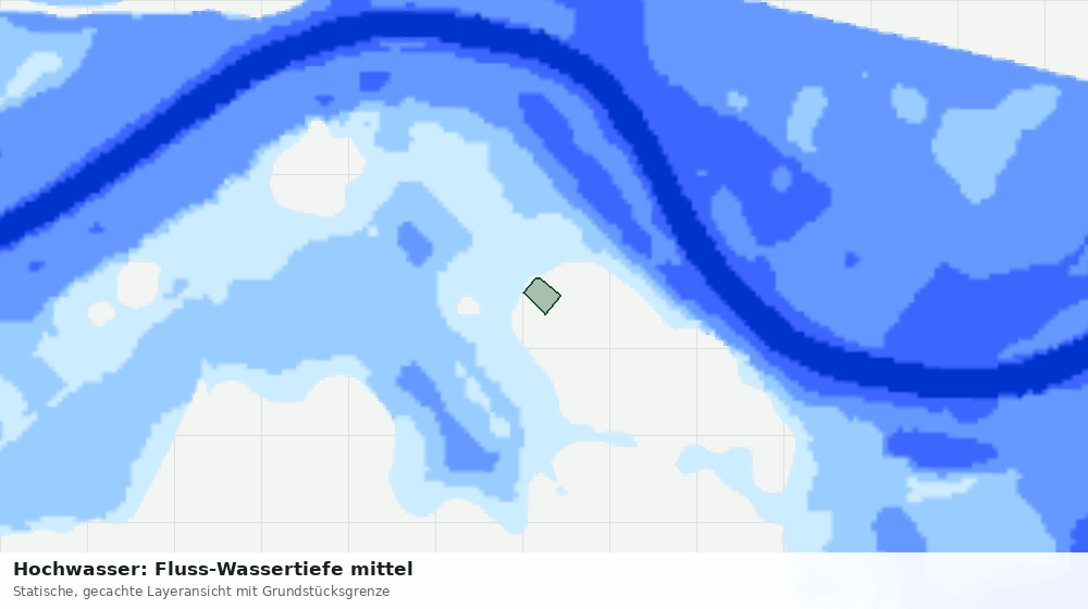 Statische Kartenansicht: Hochwasser: Fluss-Wassertiefe mittel