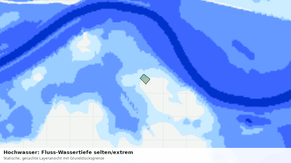Statische Kartenansicht: Hochwasser: Fluss-Wassertiefe selten/extrem