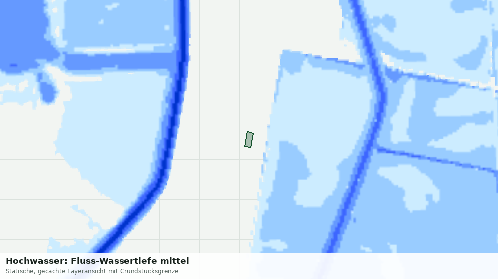 Statische Kartenansicht: Hochwasser: Fluss-Wassertiefe mittel