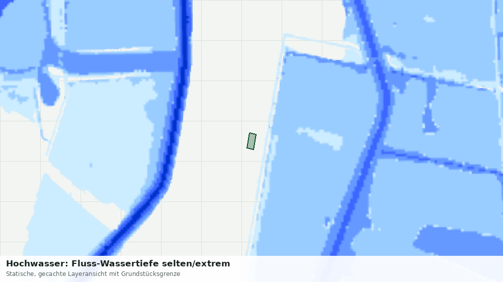 Statische Kartenansicht: Hochwasser: Fluss-Wassertiefe selten/extrem