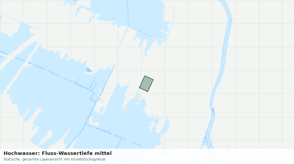 Statische Kartenansicht: Hochwasser: Fluss-Wassertiefe mittel