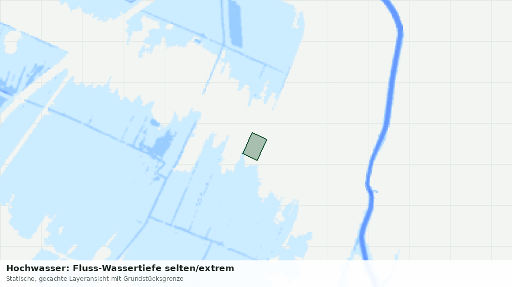 Statische Kartenansicht: Hochwasser: Fluss-Wassertiefe selten/extrem