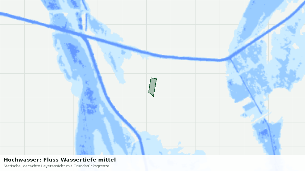 Statische Kartenansicht: Hochwasser: Fluss-Wassertiefe mittel