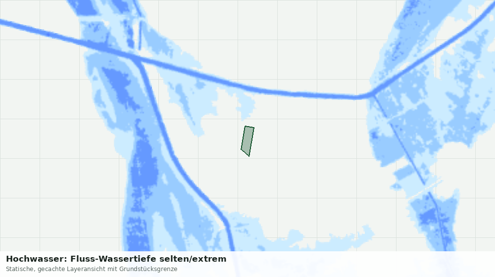 Statische Kartenansicht: Hochwasser: Fluss-Wassertiefe selten/extrem