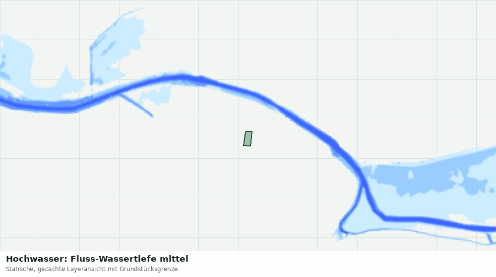 Statische Kartenansicht: Hochwasser: Fluss-Wassertiefe mittel