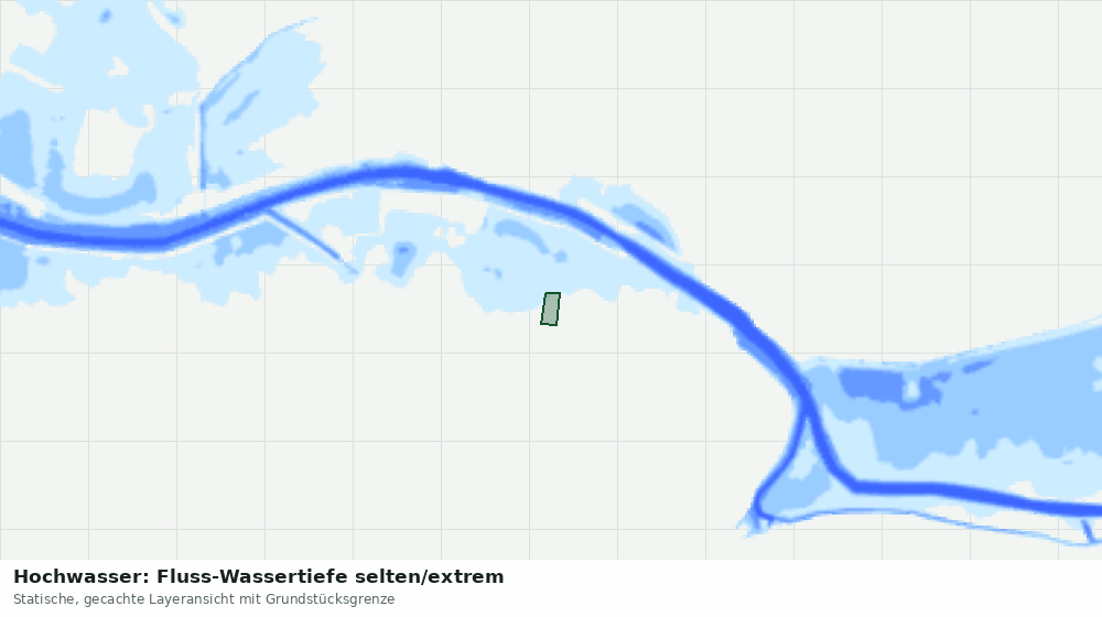 Statische Kartenansicht: Hochwasser: Fluss-Wassertiefe selten/extrem