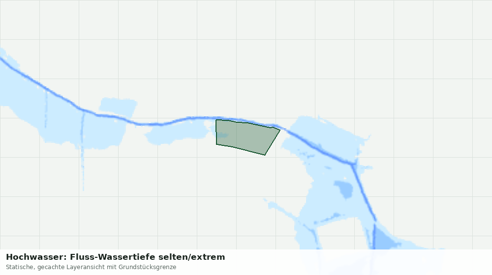 Statische Kartenansicht: Hochwasser: Fluss-Wassertiefe selten/extrem