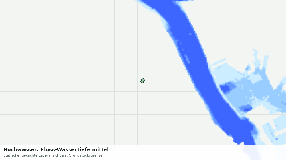 Statische Kartenansicht: Hochwasser: Fluss-Wassertiefe mittel