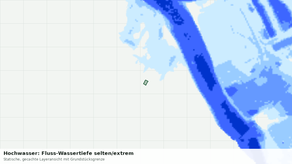 Statische Kartenansicht: Hochwasser: Fluss-Wassertiefe selten/extrem