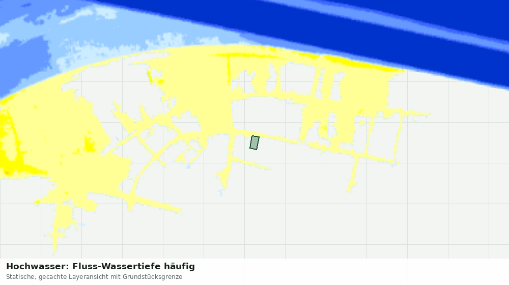 Statische Kartenansicht: Hochwasser: Fluss-Wassertiefe häufig