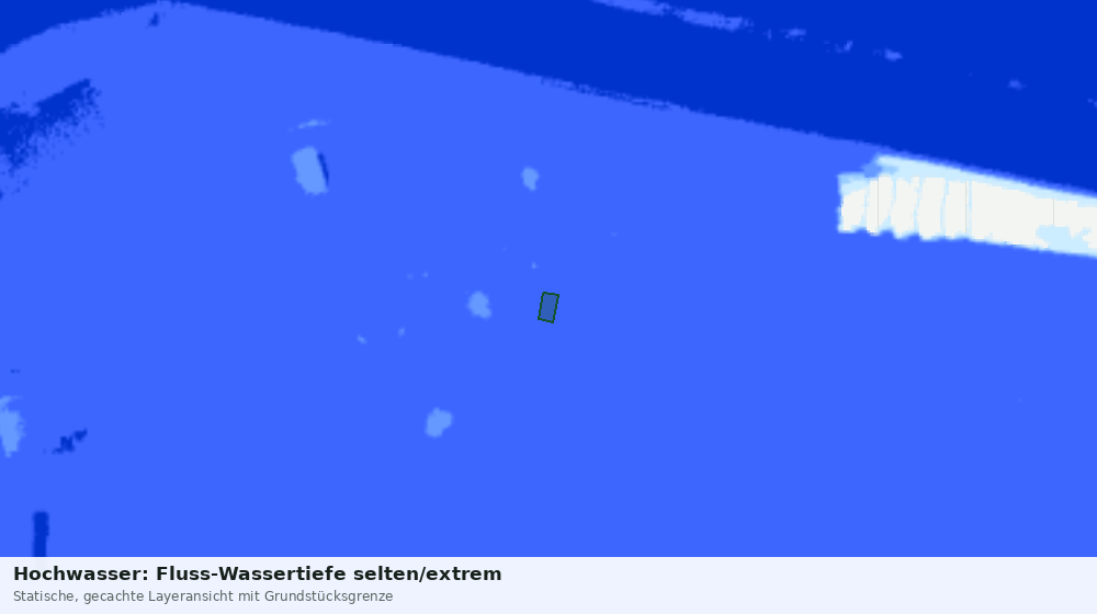 Statische Kartenansicht: Hochwasser: Fluss-Wassertiefe selten/extrem