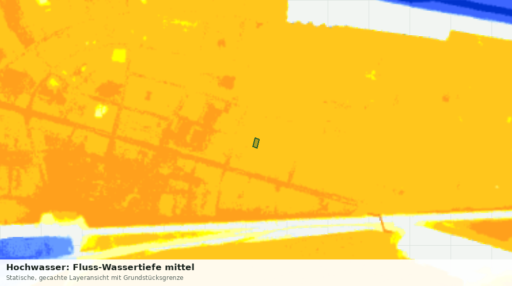 Statische Kartenansicht: Hochwasser: Fluss-Wassertiefe mittel