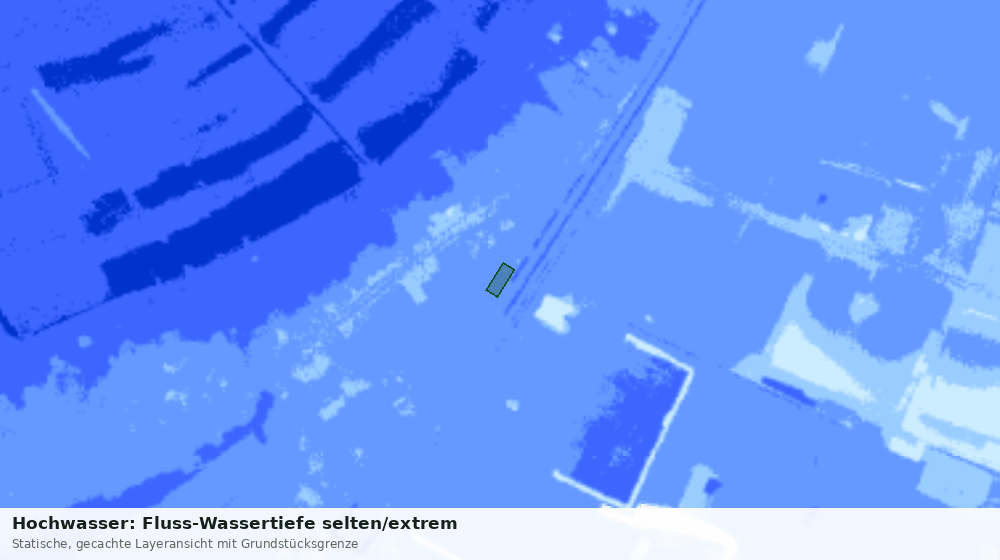 Statische Kartenansicht: Hochwasser: Fluss-Wassertiefe selten/extrem