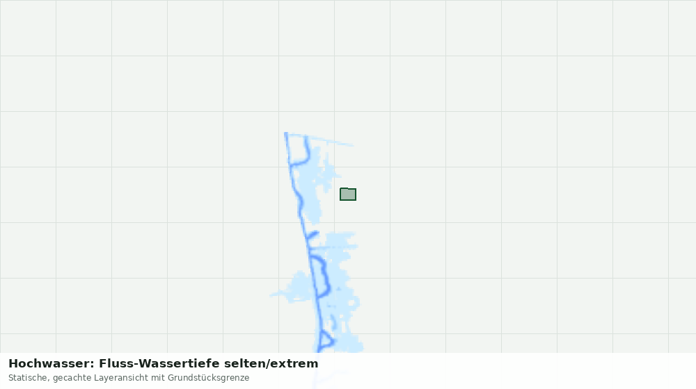 Statische Kartenansicht: Hochwasser: Fluss-Wassertiefe selten/extrem