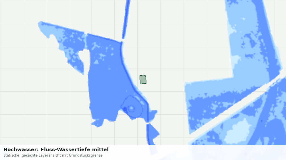 Statische Kartenansicht: Hochwasser: Fluss-Wassertiefe mittel