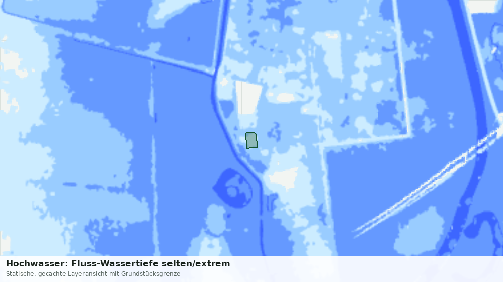 Statische Kartenansicht: Hochwasser: Fluss-Wassertiefe selten/extrem