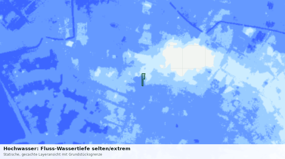 Statische Kartenansicht: Hochwasser: Fluss-Wassertiefe selten/extrem