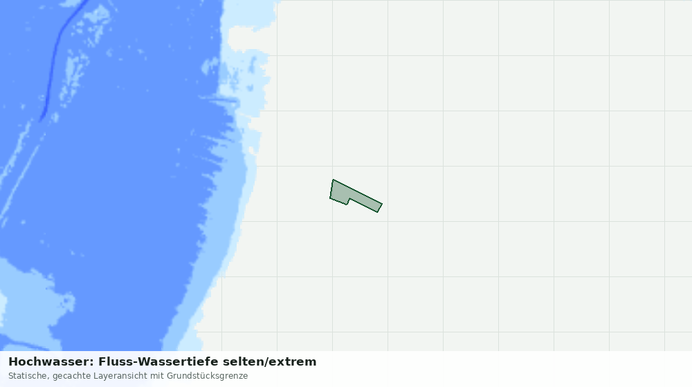 Statische Kartenansicht: Hochwasser: Fluss-Wassertiefe selten/extrem