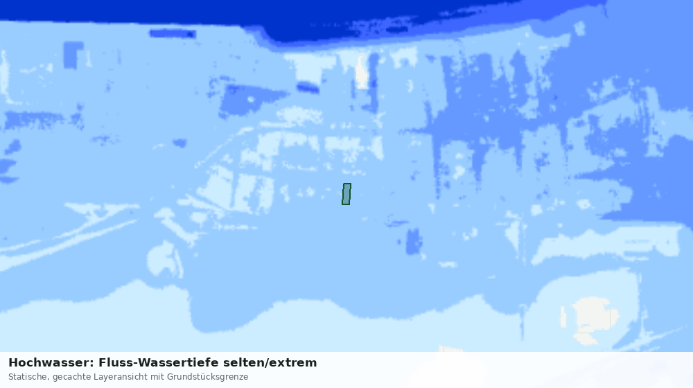 Statische Kartenansicht: Hochwasser: Fluss-Wassertiefe selten/extrem