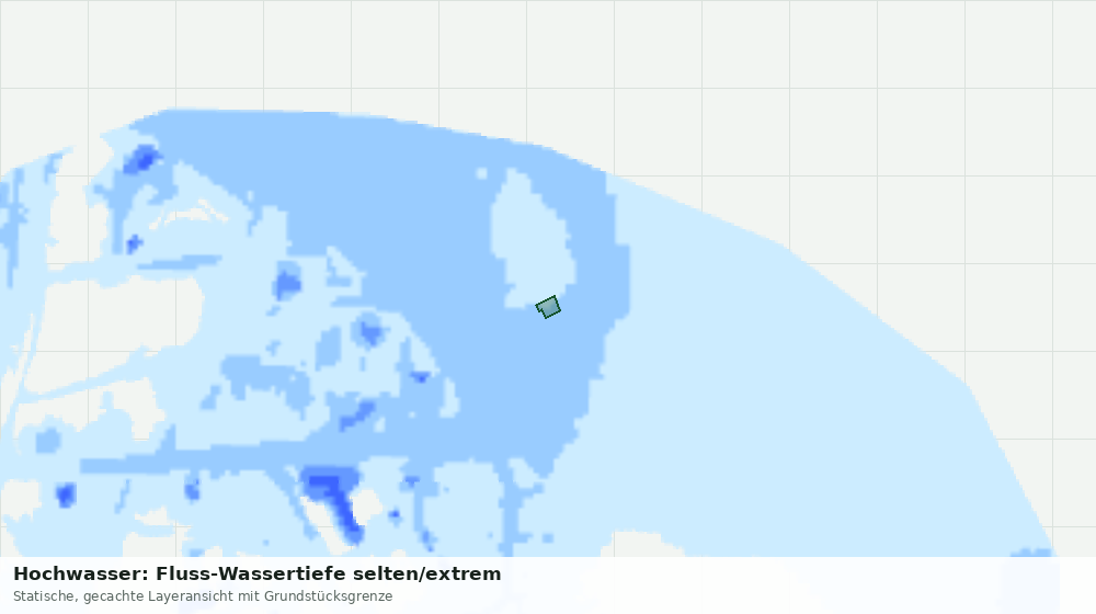 Statische Kartenansicht: Hochwasser: Fluss-Wassertiefe selten/extrem