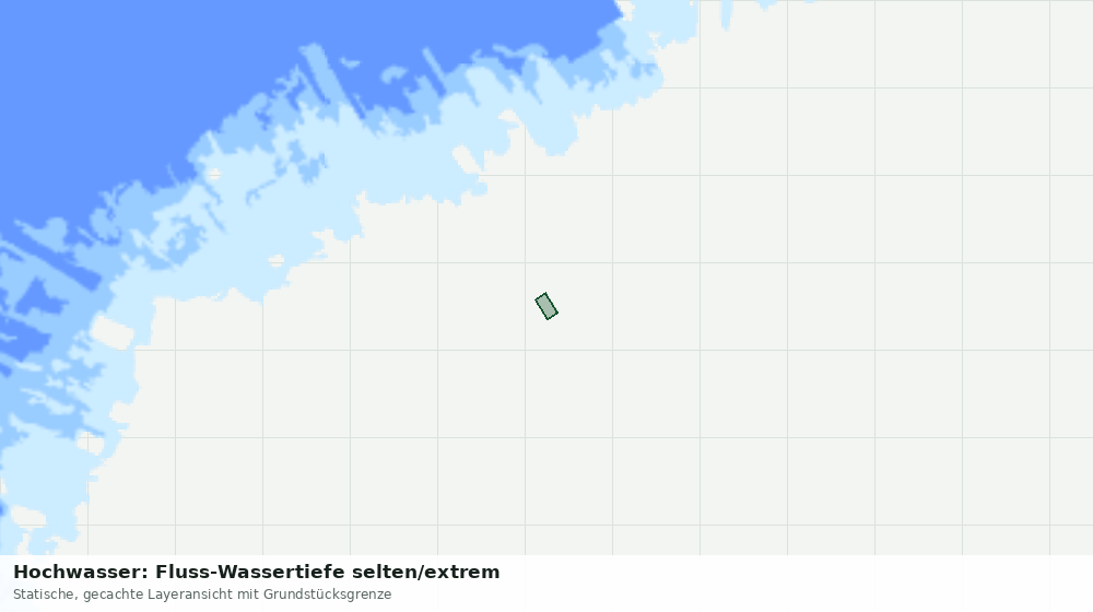 Statische Kartenansicht: Hochwasser: Fluss-Wassertiefe selten/extrem