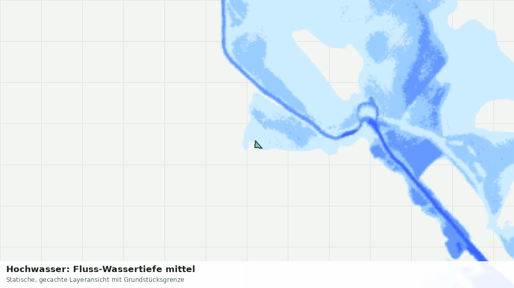 Statische Kartenansicht: Hochwasser: Fluss-Wassertiefe mittel