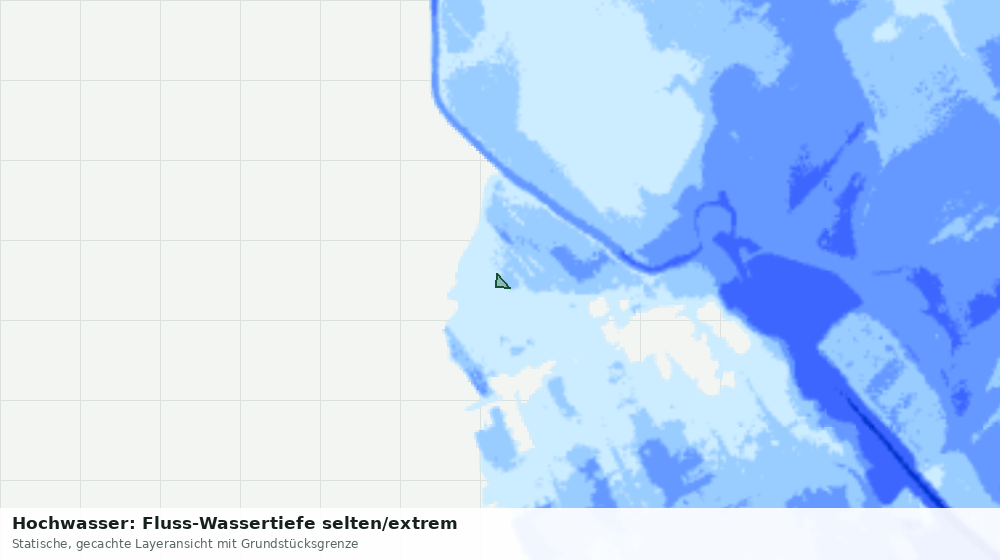 Statische Kartenansicht: Hochwasser: Fluss-Wassertiefe selten/extrem