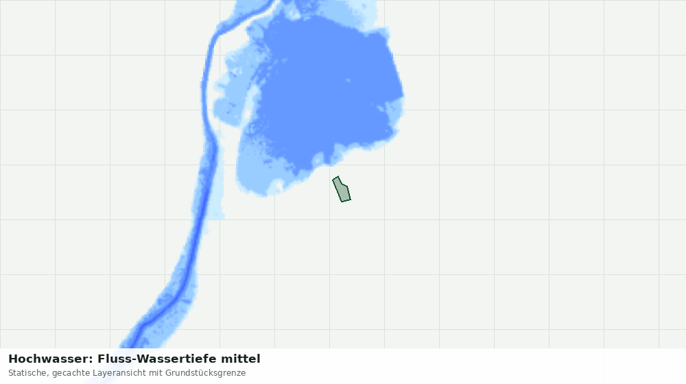 Statische Kartenansicht: Hochwasser: Fluss-Wassertiefe mittel