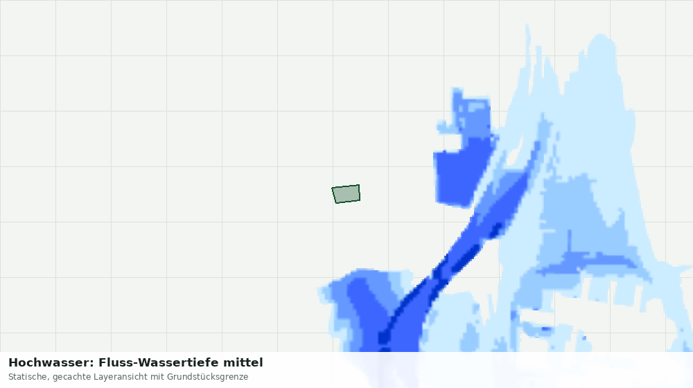 Statische Kartenansicht: Hochwasser: Fluss-Wassertiefe mittel