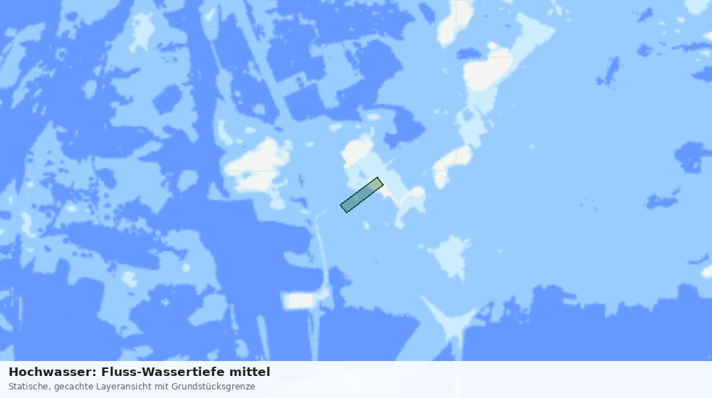 Statische Kartenansicht: Hochwasser: Fluss-Wassertiefe mittel