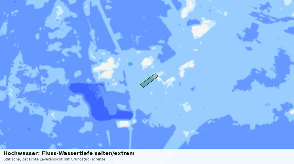 Statische Kartenansicht: Hochwasser: Fluss-Wassertiefe selten/extrem